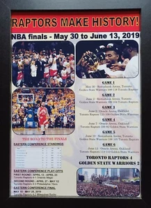 Toronto Raptors 4 Golden State Warriors 2 - finali NBA 2019 - stampa souvenir - Foto 1 di 5