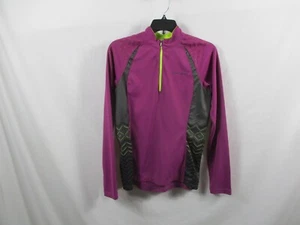 Pearl Izumi Womens Shirt Medium Purple Zip Long Sleeve Athletic Polyester Blend - Picture 1 of 10