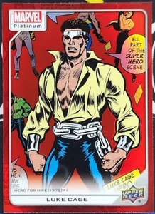 Luke Cage 2023 Mazo Superior Marvel Rojo Platino Refractor Arco Iris Paralelo - Imagen 1 de 2