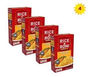 Rice-A-Roni Creamy Four Cheese Rice & Vermicelli Mix 6.4 oz x 4 boxes - Picture 1 of 7