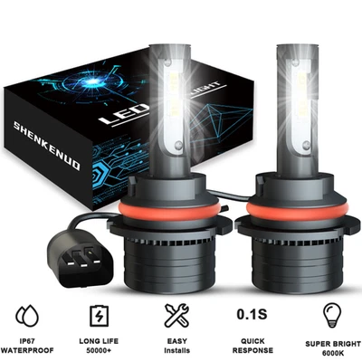 Kit de faros LED 6000K blancos de haz alto/bajo para Nissan Máxima 1990-1999 2x Foto 1 de 4