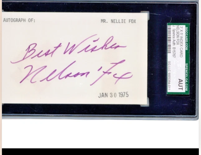 Lefty Grove Philadelphia Athletics signed index card PSA encapsulated - Image 1 of 1