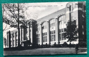 Edward Little High School Auburn Maine ME Posted 1944 Vintage Postcard - Picture 1 of 2