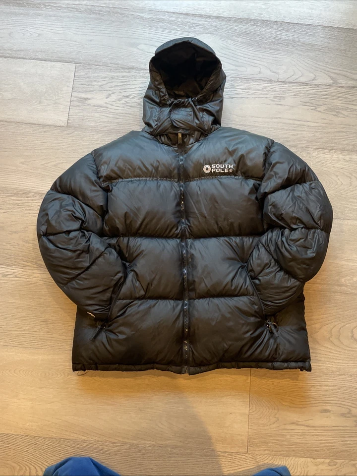 Chaqueta acolchada Southpole negra para hombre talla XL (se ajusta como una XXL) Foto 1 de 4