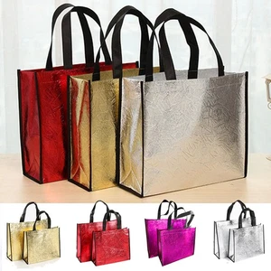 Reusable Foldable Laser Non-Woven Shopping Bag Grocery Handbag Eco Tote Bag 229A - Picture 1 of 20
