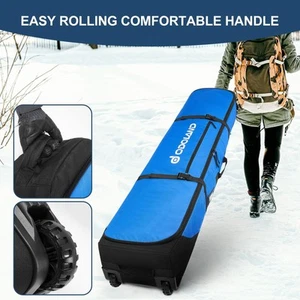 Odoland Rollskitasche, gepolsterte Snowboardtaschen und Skischuhtasche mit Rollen - Bild 1 von 11