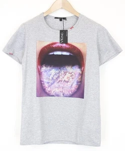 VKING Tattoo Language Herren T-Shirt S grau melange Grafik Jersey reine Baumwolle * - Bild 1 von 9