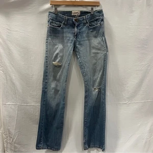 Abercrombie & Fitch Original Distressed Denim Jeans Size 6 Bootcut Worn Basic - Picture 1 of 12