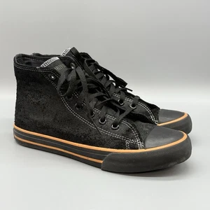 Zapatos deportivos Harley-Davidson Nathan negros naranjas de caña alta para mujer talla 8” - Imagen 1 de 9