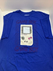 (Videospiel) (T-Shirt) (Nintendo) (Gameboy) Blau, Herren Größe 2XL (Retro) Game Boy - Bild 1 von 8