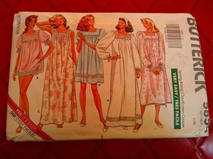 UNCUT Butterick WOMAN'S NIGHTGOWN BABY DOLLS Sewing PATTERN #5854 - 1980's - Picture 1 of 2