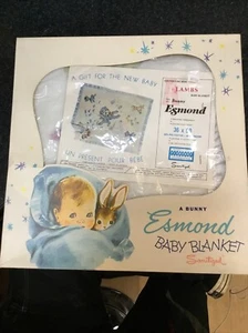 36x50 Esmond Bunny Baby Blanket Sanitiged - Foto 1 di 8