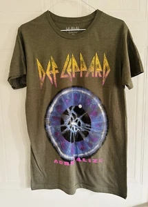 Neu ohne Etikett Def Leppard Adrenalize Album Logo Grafik T-Shirt Erwachsene Größe Small - oliv - Bild 1 von 3