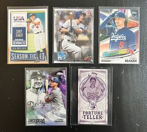 2016 Bowman #150 Corey Seager RC Rookie Card Plus  Four Other Inserts - Awesome!