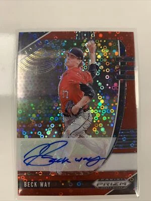 BECK WAY RC 2020 Panini Prizm Draft Auto 67/99 Prizms Red Donut Circles - Image 1 of 4