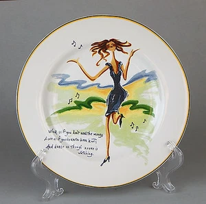 Salad / Dessert Plate, MINT/GIFT Condition! Glamour Girls by Sakura (Dance) - Picture 1 of 4