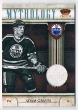2011-12 PANINI CROWN ROYALE ADAM GRAVES JERSEY 1 COLOR EDMONTON OILERS #19