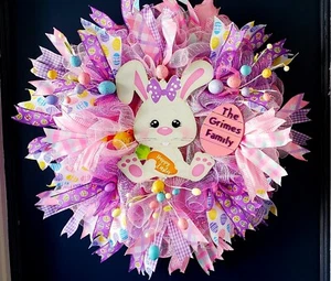 Easter Wreaths, Easter Bunny Wreath, Front Door Wreaths, Spring Wreaths - Picture 1 of 7