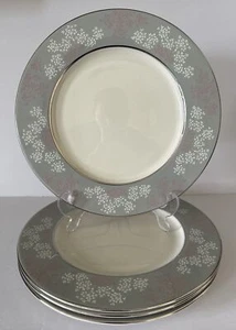 Castleton China Lace Pattern Dessert Plates Set of 4 Made In USA 6.5” Diameter - Picture 1 of 8