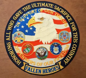 FALLEN HEROES HOG FREEDOM DEFENDER JACKE 12" FREEDOM DEFENDER HOG BIKER PATCH - Bild 1 von 3