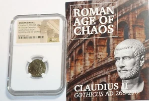 CLAUDIUS II EMPEROR AD 268-270 ROMAN COIN NGC CERTIFIED AUTHENTIC WITH COA #2629 - Picture 1 of 3