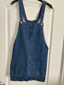 Boohoo Denim Dungarees Dress Size 12 - Picture 1 of 1