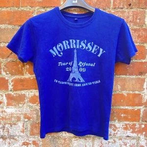 Morrissey Tour T Shirt Donna Large 2009 Tour Of Refusal Blu Parigi The Smiths - Foto 1 di 15