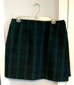 NWT Flynn O'Hara Navy Green Plaid 2 Panel Skort 18X School Uniform 533-79 - Picture 1 of 6