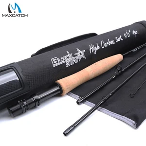Maxcatch schwarzer Stern Fliege Angelruten 4 Wt 5wt 6wt 7wt 8wt schnelle Aktionsrute - Bild 1 von 11