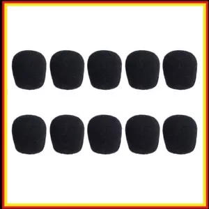 10pcs 25mm Replacement Microphone Cover Mic Windscreen Windshied Headset Foam - Picture 1 of 10