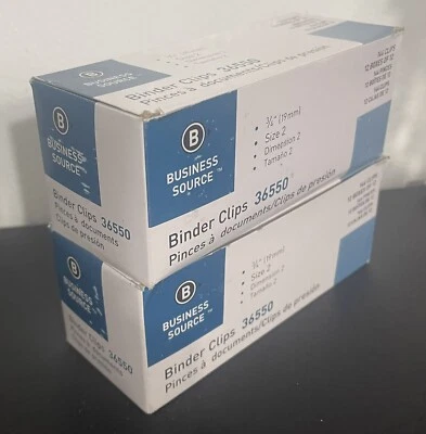 2x Clips de Carpeta Plegables Fuente Empresarial, Negro, Grande (Paquete de 12 X 2 = 24) 36550 Foto 1 de 4