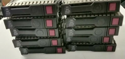 HP 653950 146GB 15K 2.5" SAS Hard Disk Drive G8 G9 6GB w ORIG. Caddies-10 hdds - Image 1 of 3