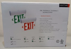LED RANDBELEUCHTETES AUSSTIEGSSCHILD UNIVERSAL AUFPUTZ AC/DC AUTARK EINSEITIG - Bild 1 von 2