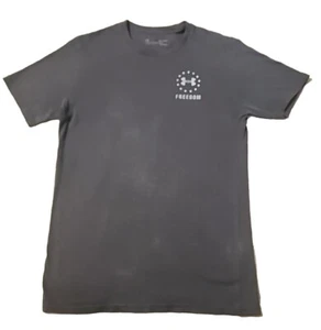 Under Armor Small Heatgear S Small Black T-shirt Patriotic American Armour UA - Picture 1 of 4