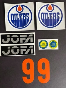Replicated Vintage Jofa VM Helmet 225 & 235 51 Model Stickers. Gretzky Oilers 99 - Bild 1 von 1