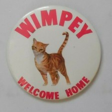 WIMPEY WELCOME HOME VTG TIN PIN BADGE HOUSE BUILDING CONSTRUCTION VGC 1980S?   