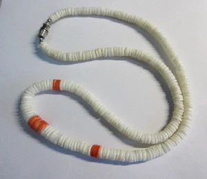 Vintage 19 inch long CORAL BEAD NECKLACE - Barrel Clasp, c1950's - Picture 1 of 5