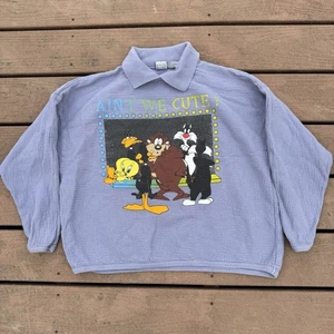 Sudadera vintage de los años 90 Looney Tunes ACME talla M de gran tamaño RARA LOONEY TUNES - Imagen 1 de 10