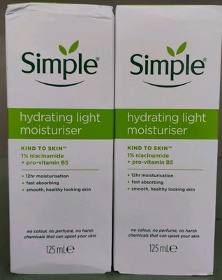 Simple Kind To Skin Hydrating Light Moisturizer 125ml 4.2Oz 2-Pack Exp 12/2027 - Image 1 of 4