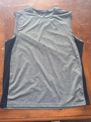 Camiseta sin mangas Champion Performance gris para hombre doble secado talla grande Foto 1 de 3