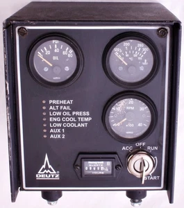 Deutz Gauge Panel Mechanical Control 9990648 F100354 for Diesel Engines with Key - Picture 1 of 11