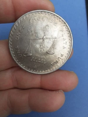 MESSICO 1 ONCIA OZ 1980 BILANCIA IN ARGENTO 925 - Immagine 1 di 4