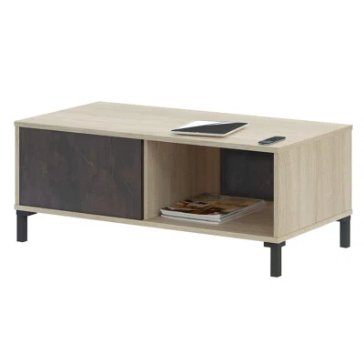 Tavolino da caffe' 100 X 50 X 41 salvaspazio soggiorno ROVERE+OSSIDO 0X1641F - Immagine 1 di 4