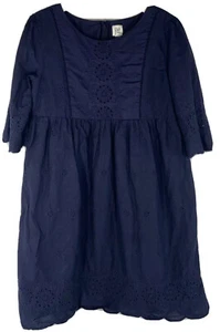 Gap Kids Girls Eyelet Dress Color Navy size M(8-9) - Picture 1 of 3