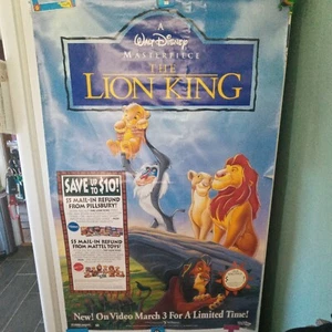 Walt Disney's The Lion King 1995 Poster Promo Home Video VHS 26"X40" - Picture 1 of 4