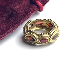 Anillo Armenta Old World Oro Amarillo 18K Rubí Bohemio Banda 7.6 Dwt Talla 6 - Imagen 1 de 5