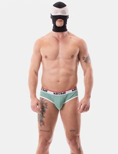 barcode Berlin - Maske Mesh Eye Hood TROY schwarz-weiß 91857/101 gay BRANDNEU - Bild 1 von 6