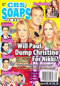 CBS Soaps In Depth July 28 2014 Melody Thomas Scott Doug Davidson Lauralee Bell - Picture 1 of 2