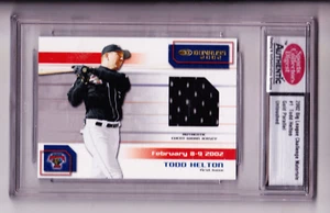 2002 BIG LEAGUE CHALLENGE MATERIALS #1 TODD HELTON GOLD PARALLEL SCD AUTHENTIC - Picture 1 of 3