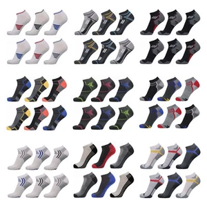 Mens Trainer Socks 6-11 Cotton Rich Colourful Sport Gym Yoga Patterned Liner - Picture 1 of 19